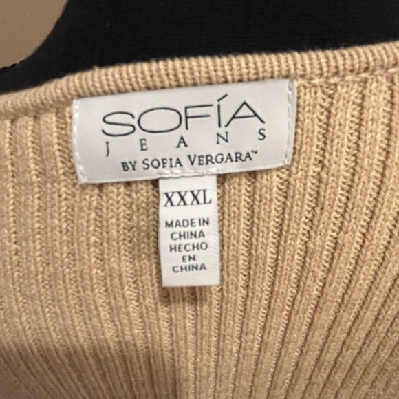 Sofia Jeans by Sofia Vergara Warm Sand Bodycon Knit Dress & Cardi Set, size XXXL - Picture 10 of 13